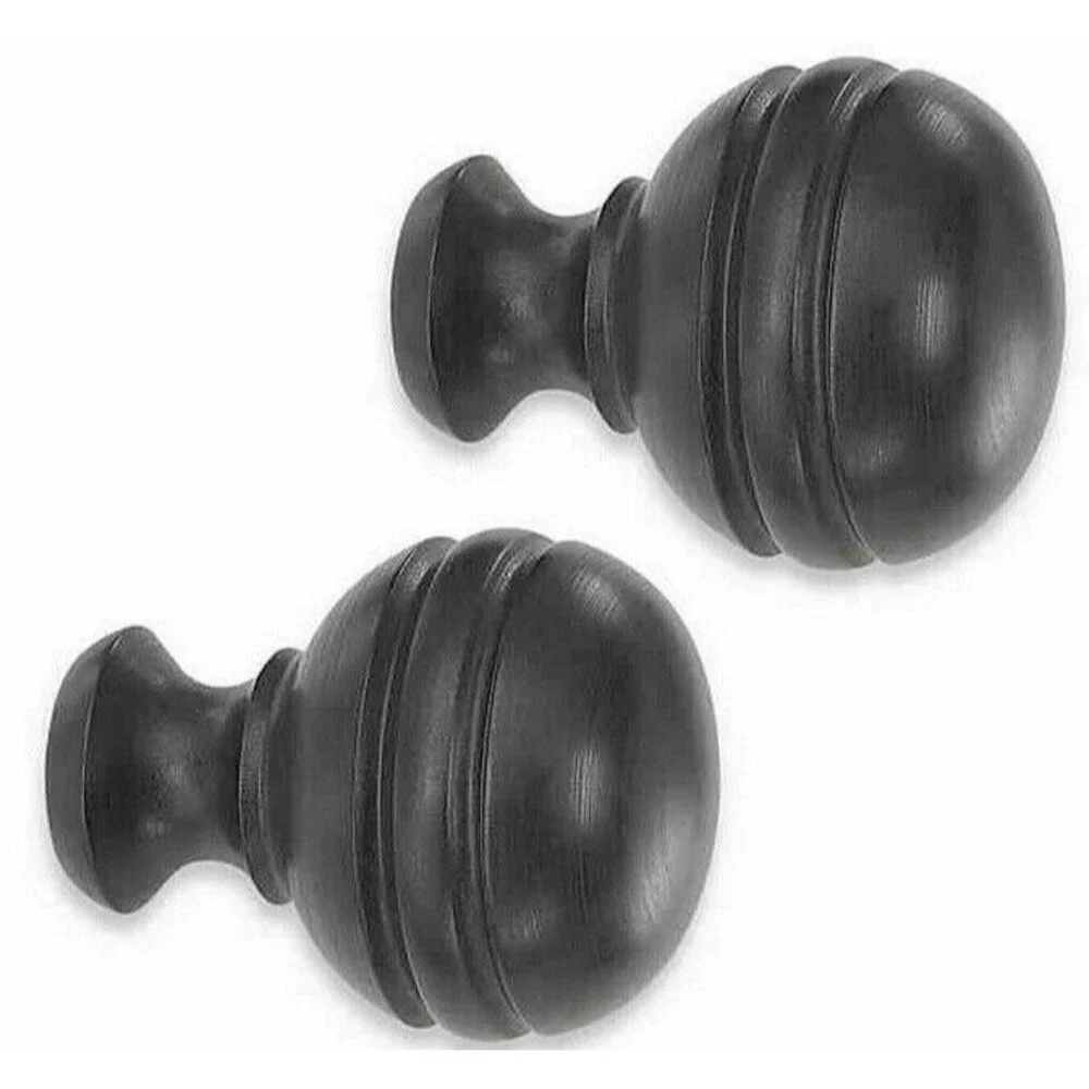 Cambria Classic Orbit Curtain Rod Finials in Oil Rubbed Bronze Set of 2 Metal